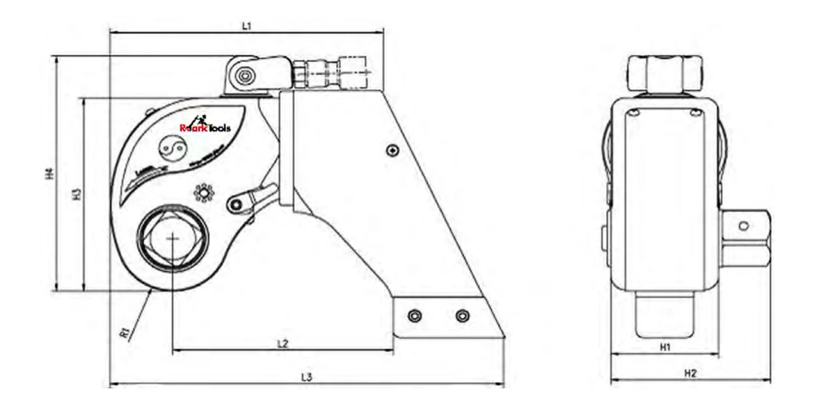 Dimensional drawing of the SSD with labelled dimensions